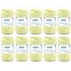 120 Filato per maglia/uncinetto Gründl Cotton Fun (lana per maglieria, set per uncinetto, morbido filato 100% cotone, certificato OEKO-TEX, 50 g/115 m, ferri: 3-4, 10 gomitoli da 50 g), Verde Chiaro