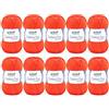 120 Filato per maglia/uncinetto Gründl Cotton Fun (lana per maglieria, set per uncinetto, morbido filato 100% cotone, certificato OEKO-TEX, 50 g/115 m, ferri: 3-4, 10 gomitoli da 50 g), Arancione