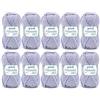 120 Gründl Felting Wool Uni (Lana per infeltrire, Lavorare a Maglia e all'Uncinetto, Filato di Pura Lana Vergine al 100%, 50 g / 50 m, Dimensioni dell'ago: 8-9, 10 x 50 g), Grigio Argento