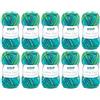 120 Filato per maglia/uncinetto Gründl Cotton Quick Print (lana per maglieria, filato dai vivaci colori 100% cotone, certificato OEKO-TEX, 50 g / 125 m, ferri: 3-4, 10 x 50 g), Verde Multicolore