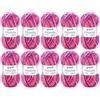 Gründl Colore Lana per infeltrire, (Certificato Oeko-Tex ®, 100% Lana Vergine per infeltrire, 50 g / 50 m, Dimensione dell'ago: 8-9, 10 gomitoli á 50 g), Arancione-Fucsia-Viola Multicolore