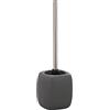 WENKO 20025100 Portascopino per WC Faro grigio, Ceramica, 12 x 40 x 12 cm, Grigio
