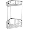 GEDY Portaoggetti doccia angolare in filo, Misure e peso: 32,5X20X15,1 CM & 0,59 KG, Porta oggetti per bagno realizzato in acciaio inox, Cromato, Design R&S Gedy, 2 anni di garanzia