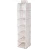 Compactor Home Portascarpe, Microfibra, Taupe/White, 30 x 30 x 128 cm