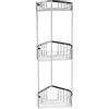GEDY Portaoggetti doccia angolare in filo, 3 ripiani, Misure e peso: 61,5X17,2X17,2 CM & 0,955 KG, Porta oggetti per bagno realizzato in acciaio inox, Design R&S Gedy, 2 anni di garanzia