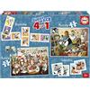 Educa - Racconti della Foresta di Kasandra Superpack 4 in 1 | 2 Puzzle 25 e 50 Pezzi, Domino 28 Tessere, Memory 28 Carte | Illustrazioni Kasandra | Dai 3 anni (19688)