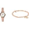 Fossil Orologio da Donna Fossil Carlie Mini, Cassa da 28 mm, Movimento a Tre Lancette, Cinturino In Pelle + Bracciale Semi - Prezioso Fossil da Donna