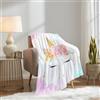 DJDEA Coperta Unicorno in Flanella, Coperta per Ragazze Bambini, Plaid Unicorno Bambina, Coperte da Letto, Divano, Compleanno, Bambini Regali di Compleanno