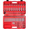 TEKTON SKT25301 - Set di chiavi a bussola e cricchetto da 1/2, 57 pezzi (3/8-1, 10-24 mm)