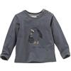People Wear Organic Maglietta lunga baby in cotone bio Pinguini - col. grigio ardesia