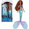 Disney Store Bambola Ufficiale per Bambini Ariel Che Canta, La Sirenetta, 33 cm, la Principessa del Mare con Gambe e Braccia mobili e Capelli realistici - per Bambini dai 3 Anni in su