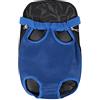 OYUEGE Borsa anteriore per animali domestici, comoda e regolabile a mani libere, per cani/gatti, borsa a tracolla doppia, per passeggiate, escursioni, shopping, bici e moto (S (28 x 19 cm), blu reale