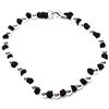 Spadarella Gioielli Spadarella spadino bracciale con sfere in argento 925 di diametro 5 mm e cotone nautico nero.Fatto a mano.Unisex.Lunghezza 19cm.