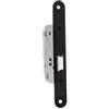 Jdel Maniglia per porte di passaggio in legno intarsiato unificato misura 70 mm bordi rotondi, misura 70 mm per porte in legno interno nero