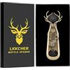 LKKCHER Apribottiglie di Birra con Corna di Cervo e Renna, Regalo per Natale, Matrimoni, Feste di Compleanno, Regali per Uomini, Donne, Papà, Mamma, Ospiti, Regalo per Fan di Cervi Cacciatori di Cervi