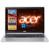 Acer Notebook SSD slim, Intel i7 di 11Gen 4 core 4.7ghz, RAM 12GB, SSD da 640GB, display 15.6 FullHD, NVIDIA Geforce MX450, cover in alluminio, Wi-Fi 6, hdmi, Win 11, Pronto all'Uso, Gar. Ita