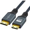 Twozoh Mini Cavo HDMI a Mini HDMI (Tipo C) Maschio, Supporto 3D 4K/1080P 0,3M