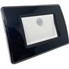VR VETRINEINRETE Vetrineinrete® Faretto segnapassi con placca nera da muro con sensore di movimento pir 1,3 watt per cassetta 503 luce fredda 6500k calda 3000k naturale 4000k (Luce Naturale 4000k)