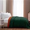IlGruppone Il Gruppone Passione Casa Trapunta Invernale Piumino Tinta Unita Double Face Caldo Piumone Prodotto Italiano Imbottitura Coperta Anallergica Traspirante - Bosco-Ruggine - Singola