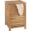 Wenko 18620100 Cesto per la biancheria Norway in noce, 45 x 65 x 45 cm, Marrone