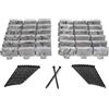 EasyFlex No-Dig - Bordo paesaggistico con punte di ancoraggio, altezza 6,9 cm, bordo decorativo da giardino effetto pietra, kit da 4,5 m, grigio ardesia