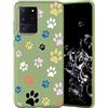 Yoedge Cover Compatibile con Samsung Galaxy S21 5G / S30 6,3, Verde Silicone Morbido TPU Custodia con Disegni Moda, Ultra Sottile Antiscivolo Antiurto Protezione Case per Samsung S21 5G - Zampa gatto