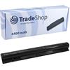 Trade Shop Trade-Shop Batteria agli ioni di litio, 14,4 V 14,8 V 4400 mAh, per Lenovo IdeaPad G400s G405s G410s G500 G500s G505s G510s S410p S510 S510p Z501 S60 Z710-20255550255555025555555555502025 0