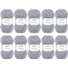 120 Gründl Lana Classico (Filato per Maglia/Uncinetto Certificato Oeko-Tex® in 50% Pura Lana Vergine (Merino Superwash) e 50% poliacrilico, 50 g/120 m, Ferri: 3,5-4,5, 10 gomitoli da 50 g), Antracite
