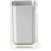 GEDY Auckland Portaspazzolini da Bagno Argento, Misure e Peso: 11X7,2X7,2 CM & 0,29 kg, Portaspazzolini in Resina Trasparente di Alta qualità, Design R&S Gedy, Fatto a Mano, 2 Anni di Garanzia