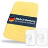 RIDDER Inserto per vasca da bagno, tappetino da bagno Step ca. 38 x 72 cm, giallo, 100% TPE, con 2 ganci, privo di PVC, ftalati, piombo, lattice, certificato TÜV, prodotto in Germania