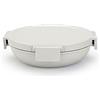 Brabantia - Make & Take Lunch Box Rotondo 1L - Design Piatto - Chiusura Ermetica - Coperchio Chiusura a Scatto - Adatto per Congelatore - Adatto per Lavastoviglie & nel Microonde - Light Grey