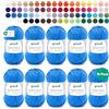 Gründl Filato per maglia/uncinetto Gründl Cotton Quick Uni, 10 gomitoli da 50 g (filato dai vivaci colori 100% cotone, certificato OEKO-TEX®, 50 g / 125 m, ferri: 3-4, 10 x 50 g), middle blue