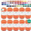 Gründl Filato per maglia/uncinetto Gründl Cotton Quick Uni, 10 gomitoli da 50 g (filato dai vivaci colori 100% cotone, certificato OEKO-TEX®, 50 g / 125 m, ferri: 3-4, 10 x 50 g), Orange 2