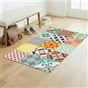 Ambiance Sticker Ambiance Tappeto Piastrelle Classico, Vinile, Multicolore, Carrelages Mixtes, 60_x_100_cm