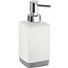 Gedy G-Lucy, Dispenser Bianco, Dosatore Sapone Bagno Realizzato in Ceramica, Misure 17,5X7,3X7,3 CM e Peso 0,308 kg, Design R&S, 2 Anni di Garanzia, Unica