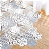 Ambiance Sticker Ambiance Adesivo pavimento piastrelle di cemento azulejos con laminato di protezione in plastica, piastrelle esagonali, resistente all'acqua, 40 x 90 cm
