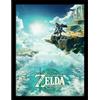Pyramid International Poster con cornice (Hyrule Skies Design), 30 x 40 cm, prodotto ufficiale