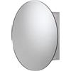 Croydex, Mobile a Parete da Bagno, in Acciaio Inox, con Specchio Rotondo