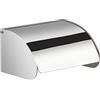 GEDY G-Tokyo, Porta Carta igienica Coperto, Finitura cromata, Misure 6,7 x 12,3 x 8,8 cm e Peso 0,292 kg, Porta Rotolo in Acciaio Inox 304, Garanzia 15 Anni, Design R&S Gedy