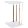 YAMAZAKI 4803 PLAIN Side Table, white, Steel/Wood, 35 x 35 x 55 cm