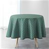 Douceur d'Intérieur, Artchic - Tovaglia rotonda (diametro 180 cm) in poliestere stampato, colore: Verde