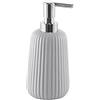 Gedy G-Marika, Dispenser Grigio, Dosatore Sapone Bagno Realizzato in Acciaio Inox e Cromall, Misure 18X8X8 CM e Peso 0,37 kg, Design R&S, 2 Anni di Garanzia, Unica