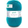 Gründl Big Mamma Uni (Lana per Maglieria, Set per Uncinetto, Filato per Maglieria e Uncinetto Effetto Lana, 100% poliacrilico, 400 g / 1040 m, Spessore del Ferro: 3,5-4,5, 1 x 400 g), Petrol