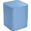 Gedy Seventy Pattumiera Bagno 8lt Colore Celeste con Coperchio Basculante in Plastica Leggera e Resistente, Cestino Bagno, Pattumiera da Bagno Portarifiuti, 100% Made in Italy Misure L20xP20xH24,6cm