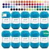 Gründl Filato per maglia/uncinetto Gründl Cotton Quick Uni, 10 gomitoli da 50 g (filato dai vivaci colori 100% cotone, certificato OEKO-TEX®, 50 g / 125 m, ferri: 3-4, 10 x 50 g), Petrol