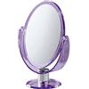 GEDY appoggio, Misure e Peso: 25X17,6X10 CM & 0,3 kg, Bagno Realizzato in ABS, Finitura Lilla, Specchio Design R&S, 2 Anni di Garanzia, Unica