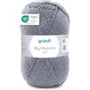 Gründl Big Mamma Uni (Lana per Maglieria, Set per Uncinetto, Filato per Maglieria e Uncinetto Effetto Lana, 100% poliacrilico, 400 g / 1040 m, Spessore del Ferro: 3,5-4,5, 1 x 400 g), Stone Grey