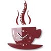 FLEXISTYLE Tazze - Orologio da Parete per caffè/Cucina, Design Moderno, Colore: Marrone