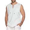 YAOHUOLE Camicia medievale da uomo in stile vichingo con lacci, camicia rinascimentale vittoriano steampunk pirata camicia da uomo, 01 bianco, M