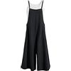 GUOCU Salopette in Lino Senza Maniche da Donna Vintage Tute in Lino Baggy Pantaloni a Gambe Grandi Estate Pagliaccetti Elegante Ragazza Overall Jumpsuit Casual Pantaloni Larghi Incinti Taglie Forti L